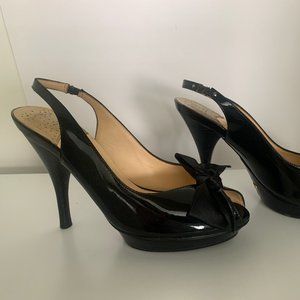 COLE HAAN Collection Patent Bow Slingback Stiletto Pumps